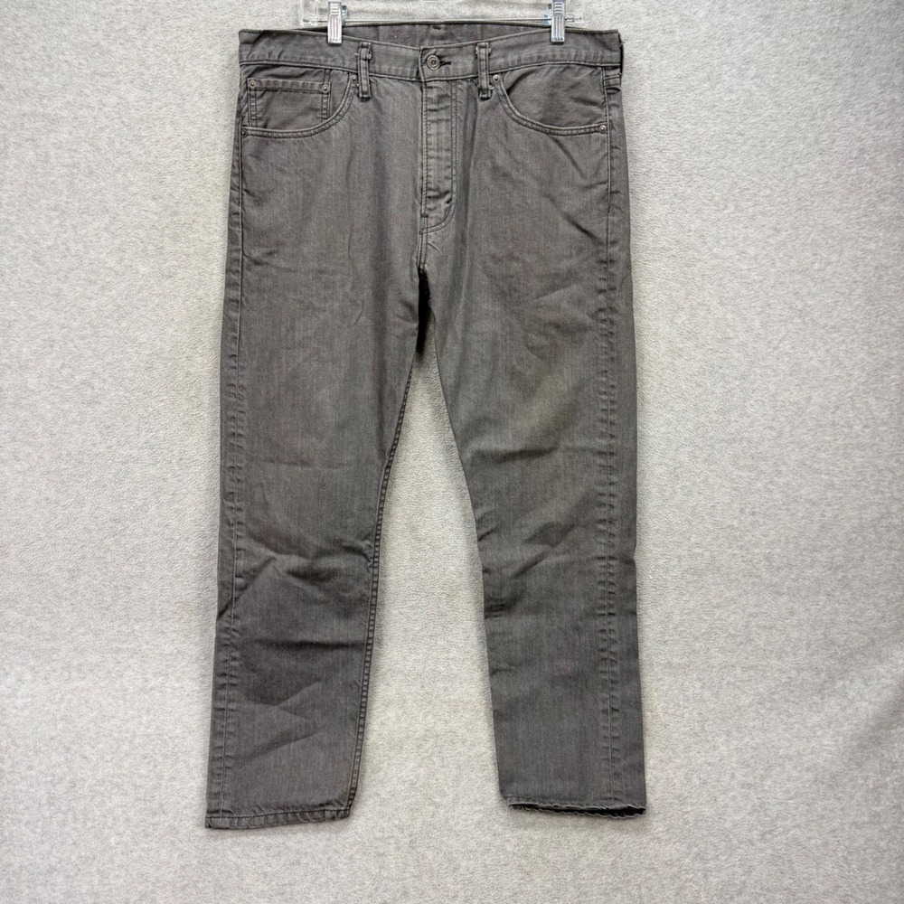 Levis 508 Regular Taper Jeans Mens 36x30 Gray‎ Denim Pants Work American Classic
